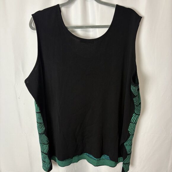 Misook Women’s Plus Abstract Floral Print Knit Sleeveless Top Tank Shell 3X NWOT - Picture 6 of 6